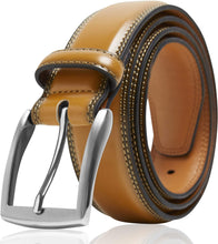 Charger l'image dans la galerie, Genuine Leather Belt for Men – Zinc Alloy Buckle, 1.25" Strap
