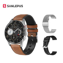 Load image into Gallery viewer, Business Smart Watch with leather and metal straps, compatible with iOS and Android, featuring a 1.3-inch display
