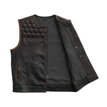 Cargar imagen en el visor de la galería, Hornet Perforated Men's Club Style Leather Vest
