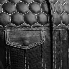 Cargar imagen en el visor de la galería, Hornet Perforated Men's Club Style Leather Vest
