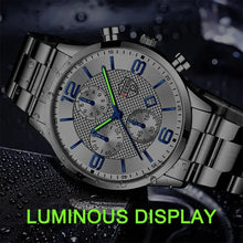 Load image into Gallery viewer, Luxury men&#39;s business watch with luminous display, featuring a sleek design and elegant details, perfect for professionals.
