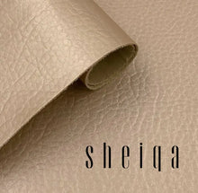 Load image into Gallery viewer, Luxurious beige leather patching material for restoring leather items and furniture, enhancing durability and aesthetics.
