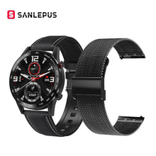 Load image into Gallery viewer, Smartwatch with black wristband and interchangeable mesh strap, showcasing a sleek, modern design for business style.

