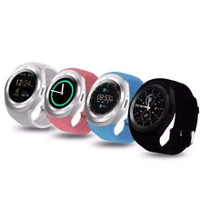Cargar imagen en el visor de la galería, eThings Y1 Smartwatch with GPS in four colors showcasing fitness tracking features for health and performance monitoring.
