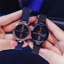 Load image into Gallery viewer, Close-up of two Galaxy Starsa Watches with 35MM dials and 220MM straps, featuring a starry design. Not waterproof.

