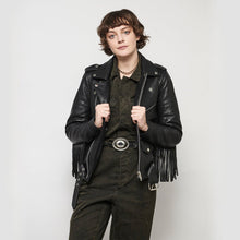 Cargar imagen en el visor de la galería, Lesley - Women's Motorcycle Leather Jacket - BHBR
