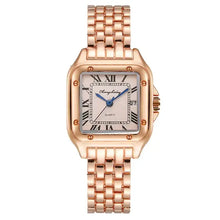 Charger l&#39;image dans la galerie, Luxury couple&#39;s watch with rose gold finish and Roman numeral dial, perfect for celebrating timeless love and elegance.
