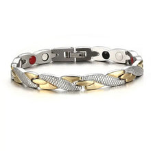 Load image into Gallery viewer, Magnetic Therapy Bracelet with dual-tone design for energy and vitality
