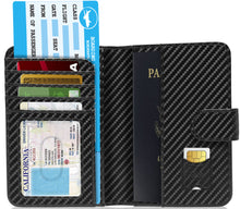 Cargar imagen en el visor de la galería, Vegan Leather Passport Holder – Travel Organizer with Snap Closure
