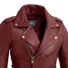 Load image into Gallery viewer, Naked Cow Leather Women's  Classic Motorcycle Leather Jacket
