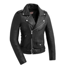 Load image into Gallery viewer, Naked Cow Leather Women's  Classic Motorcycle Leather Jacket
