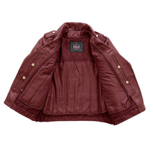 Load image into Gallery viewer, Naked Cow Leather Women's  Classic Motorcycle Leather Jacket
