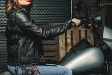Load image into Gallery viewer, Naked Cow Leather Women's  Classic Motorcycle Leather Jacket
