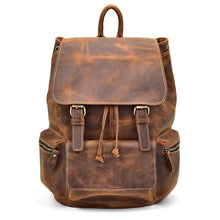 Load image into Gallery viewer, The Hagen Backpack | Vintage Leather Backpack in genuine cowhide leather with antique finish and spacious design.
