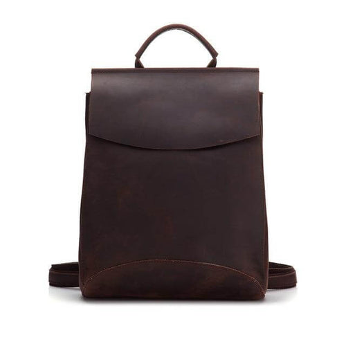 The Gyda Backpack | Vintage Leather Travel Backpack with classic design for secure laptop and gadget storage.