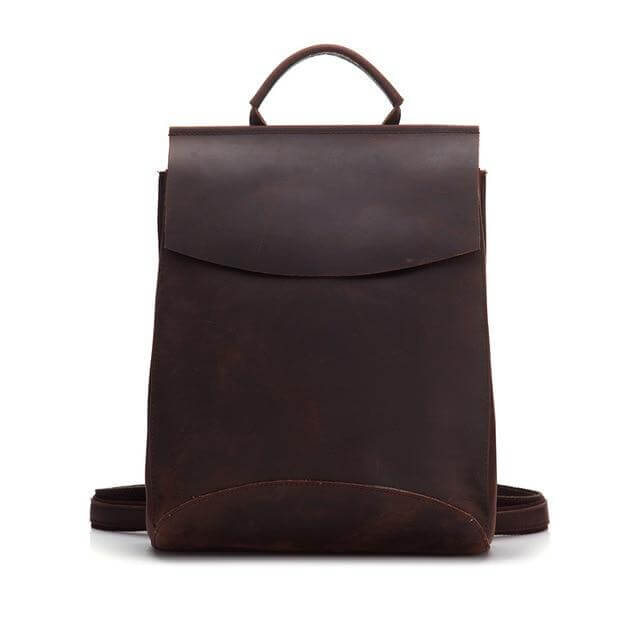 The Gyda Backpack | Vintage Leather Travel Backpack with classic design for secure laptop and gadget storage.