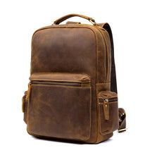 Load image into Gallery viewer, The Langley Backpack | Genuine Vintage Leather Backpack with pockets and durable design
