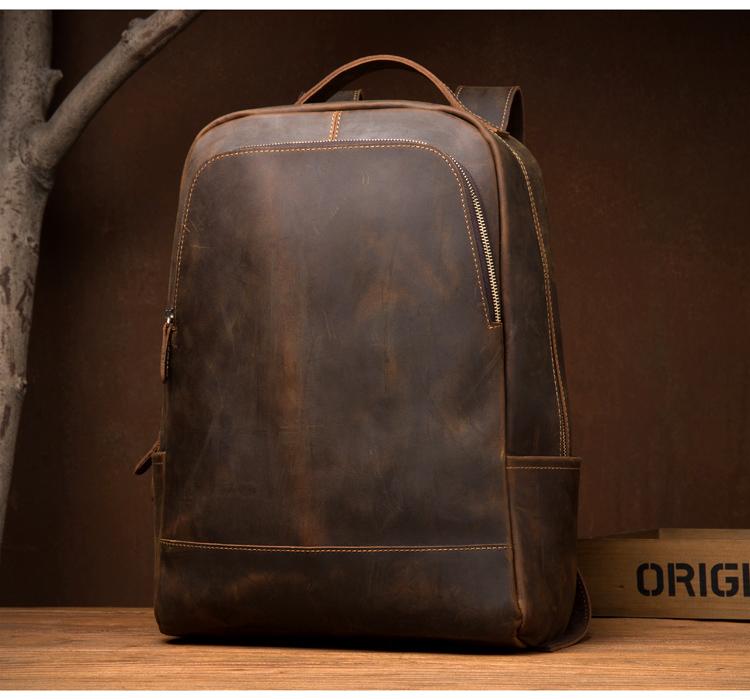 The Vernon Backpack | Genuine Vintage Leather Minimalist  display picture 1
