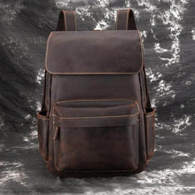 Load image into Gallery viewer, The Helka Backpack | Genuine Vintage Leather Backpack front view
