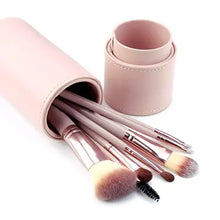Cargar imagen en el visor de la galería, OmyBrush Brush Kit with Leather Case, featuring high-quality makeup brushes for a flawless beauty routine and professional application.
