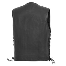 Charger l'image dans la galerie, Western Style Leather Vest With Two Concealed Carry Pockets
