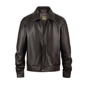 Reed レザーボンバージャケット REED Men's Bomber Leather Jacket: American Design - Imported