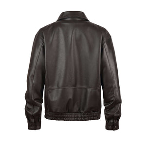 REED Men's American Style Bomber Genuine Leather Jacket - Imported