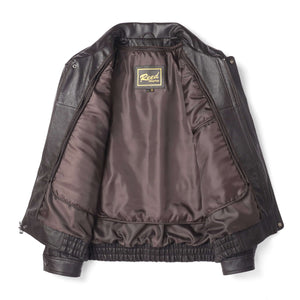 Reed レザーボンバージャケット REED Men's Bomber Leather Jacket: American Design - Imported