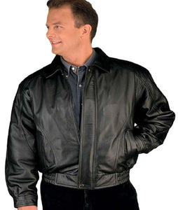 Reed レザーボンバージャケット REED Men's Bomber Leather Jacket: American Design - Imported