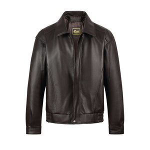 Reed レザーボンバージャケット REED Men's Bomber Leather Jacket: American Design - Imported
