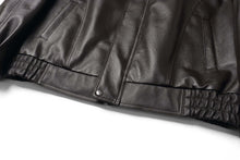 Load image into Gallery viewer, REED Men&#39;s American Style Bomber Genuine Leather Jacket close-up, showcasing luxurious soft leather and classic design.
