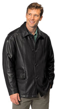 Load image into Gallery viewer, Man wearing a black leather jacket on a white background
