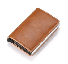 Load image into Gallery viewer, Hold Anti-Theft Vegan Leather Wallet with RFID/NFC Protection, handcrafted from PU leather, shown closed on white background.
