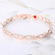 Load image into Gallery viewer, Elegant heart-shaped magnetic therapy bracelet for enhanced energy and vitality
