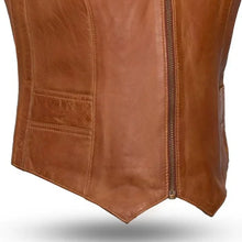 Cargar imagen en el visor de la galería, Western Style Motorcycle Leather Vest
