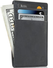 Charger l'image dans la galerie, Genuine Leather Slim Card Holder – RFID Blocking, Minimalist
