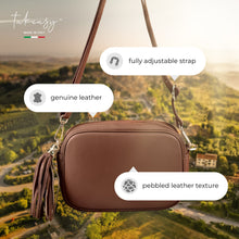 Cargar imagen en el visor de la galería, Italian Full-Grain Leather Crossbody Bag | Parma
