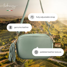 Cargar imagen en el visor de la galería, Italian Full-Grain Leather Crossbody Bag | Parma
