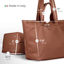 Cargar imagen en el visor de la galería, Italian Full-Grain Leather Tote Bag | Torino

