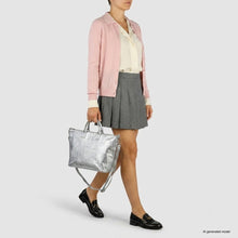 Load image into Gallery viewer, Italian Genuine Metallic Suede Top-Handle Bag | Padova
