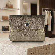 Cargar imagen en el visor de la galería, Italian Genuine Metallic Suede Wallet | Assisi
