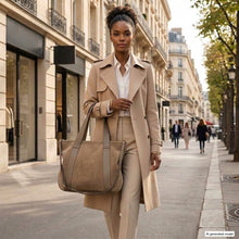 Load image into Gallery viewer, Italian Genuine Suede &amp; Full-Grain Leather Tote Bag | Varese
