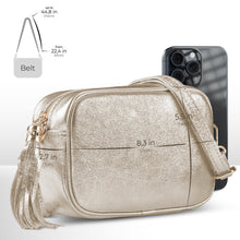 Charger l'image dans la galerie, Italian Genuine Metallic Suede Crossbody Bag | Gubbio
