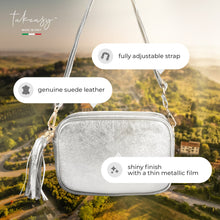 Charger l'image dans la galerie, Italian Genuine Metallic Suede Crossbody Bag | Gubbio

