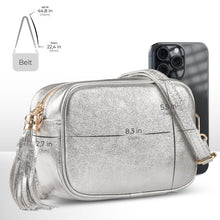 Charger l'image dans la galerie, Italian Genuine Metallic Suede Crossbody Bag | Gubbio

