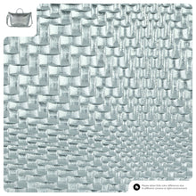 Charger l'image dans la galerie, Italian Genuine Basketweave-Embossed Metallic Suede Top-Handle Bag | Treviso
