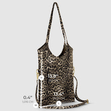 Charger l'image dans la galerie, Italian Genuine Leopard-Print Metallic Suede Tote Bag | Catania
