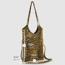 Charger l'image dans la galerie, Italian Genuine Leopard-Print Metallic Suede Tote Bag | Catania
