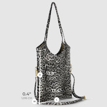 Charger l'image dans la galerie, Italian Genuine Leopard-Print Metallic Suede Tote Bag | Catania
