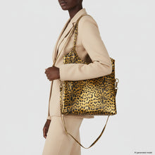 Charger l'image dans la galerie, Italian Genuine Leopard-Print Metallic Suede Tote Bag | Catania
